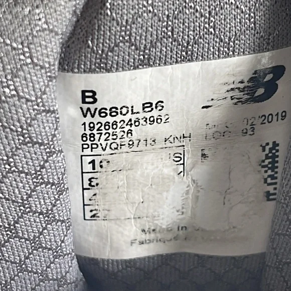 New Balance Womens 680v6 Grey Comfort Athletic Running Shoes Size US 10 - Picture 8 of 8